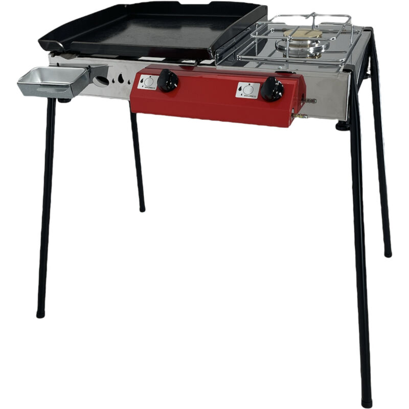 foto del prodotto piastra in ferro a gas zstyle modello s gas piastra 40x40 cm barbecue a gas con gambe per grigliare grill giardino portatile bar ristorante pub
