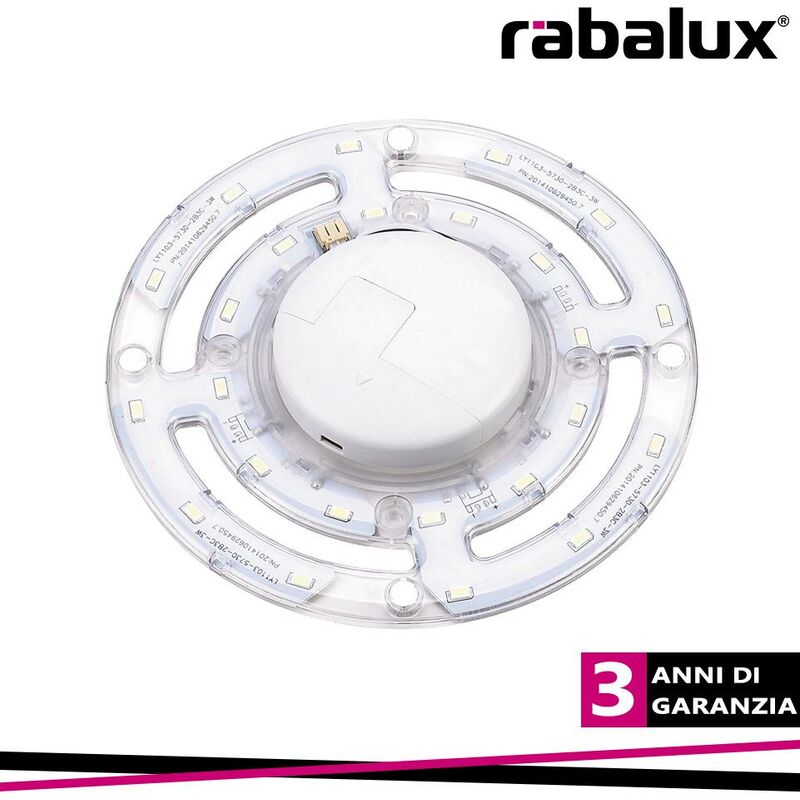 foto del prodotto piastra led 12w 3000k 165mm luce calda