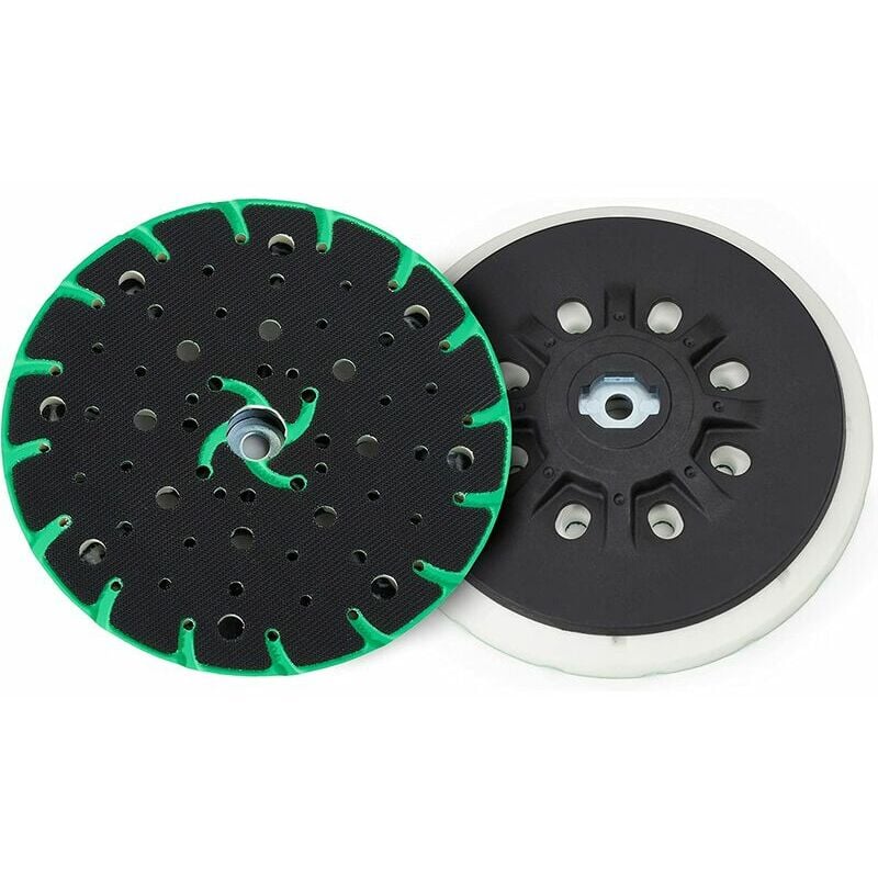 foto del prodotto piastra levigatrice da 150 mm con aspirazione della polvere filettatura di collegamento m8 sostituzione per piastra levigatrice festool,