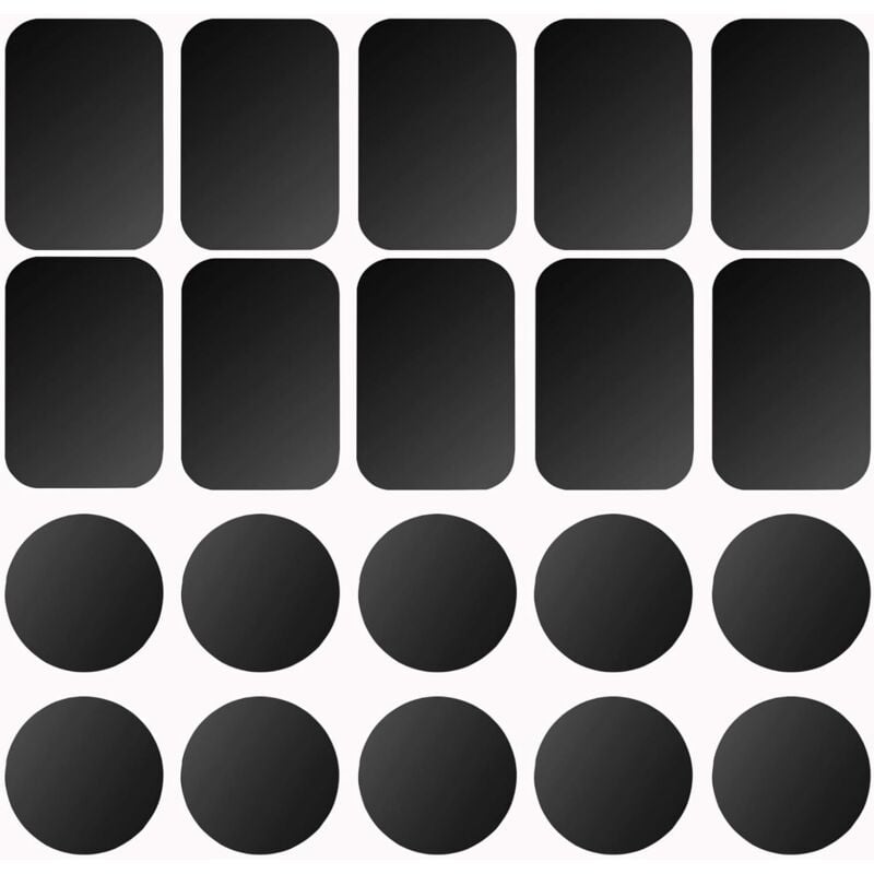foto del prodotto piastra metallica adesiva 3m, set di 10 piastre metalliche autoadesive per magneti per telefono supporti magnetici per cellulare per auto s-07 10