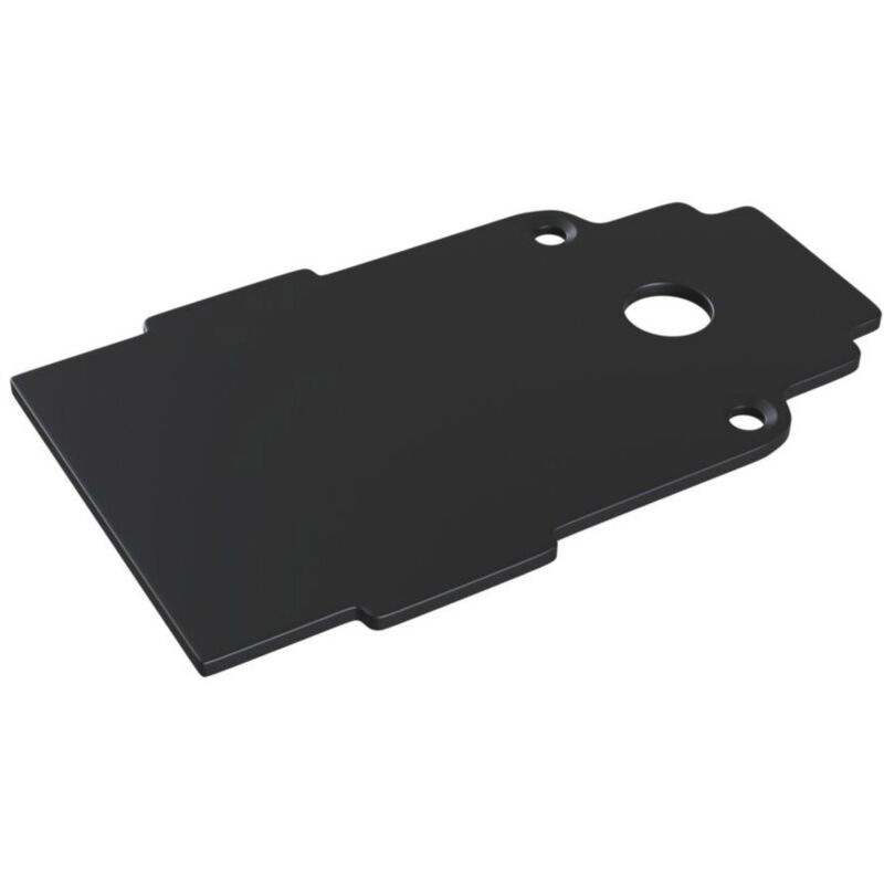 foto del prodotto piastra moderna per binario da incasso alluminio nero