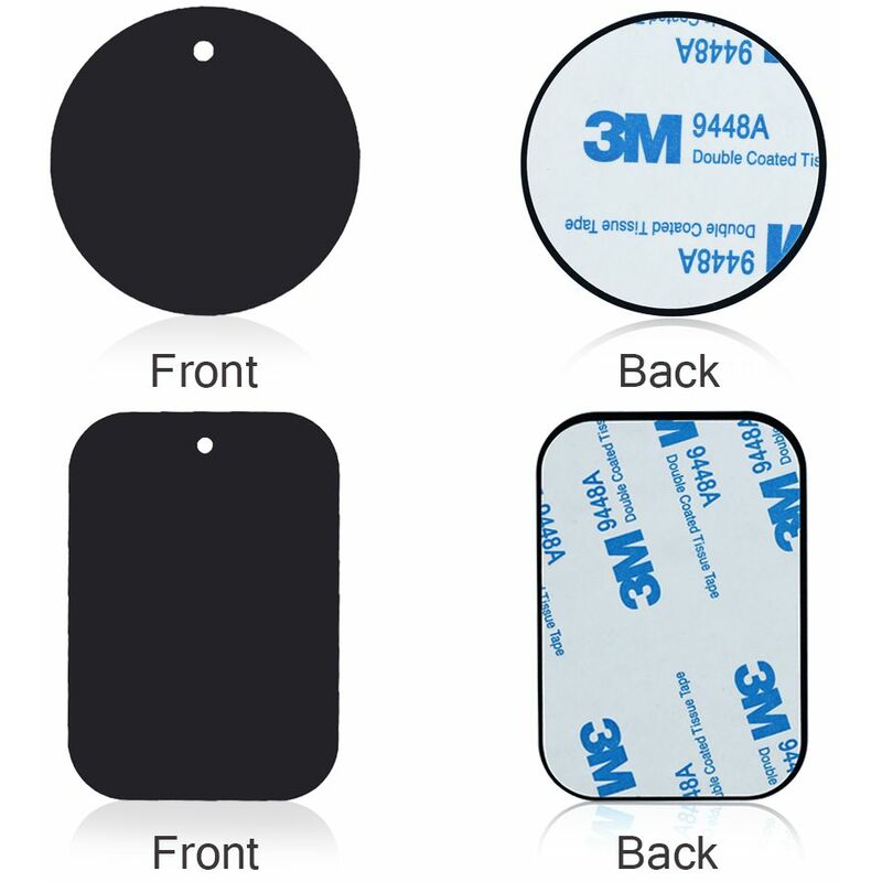 foto del prodotto piastra originale metallica con biadesivo 3m per supporto cellulare a magnete auto