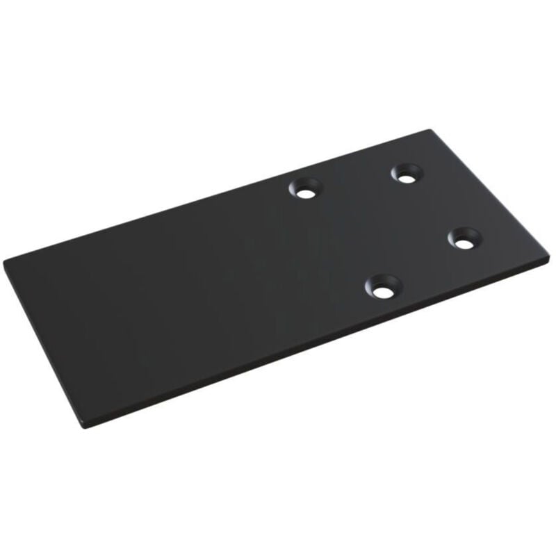 foto del prodotto piastra per binario moderno alluminio nero spessa 8cm