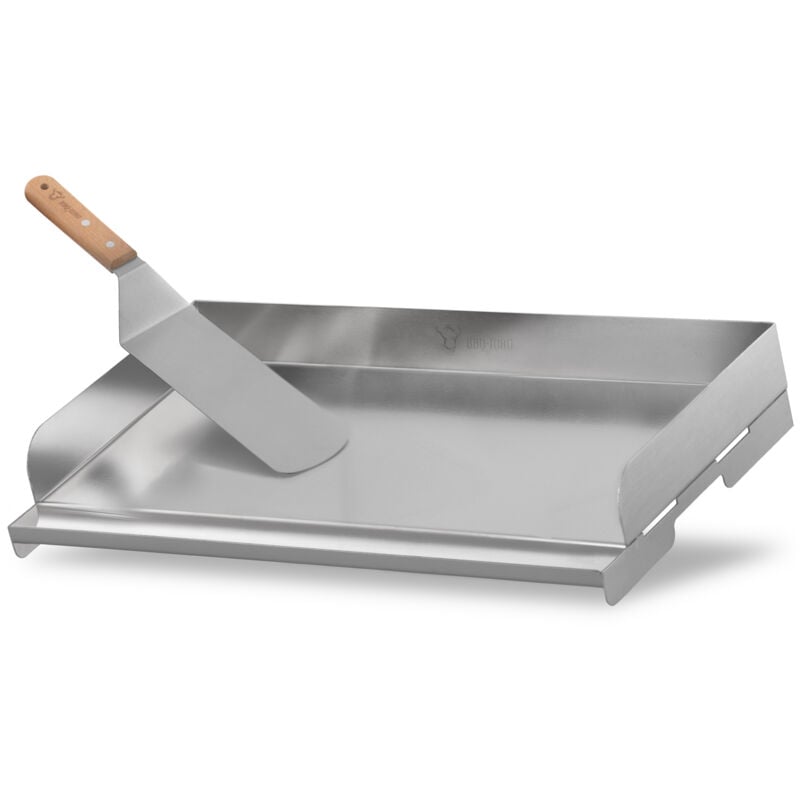 foto del prodotto piastra per grigliare in acciaio inox, 49,5 x 28 cm, bbq plancha, vassoio per grigliare, padella per grigliare bbq toro