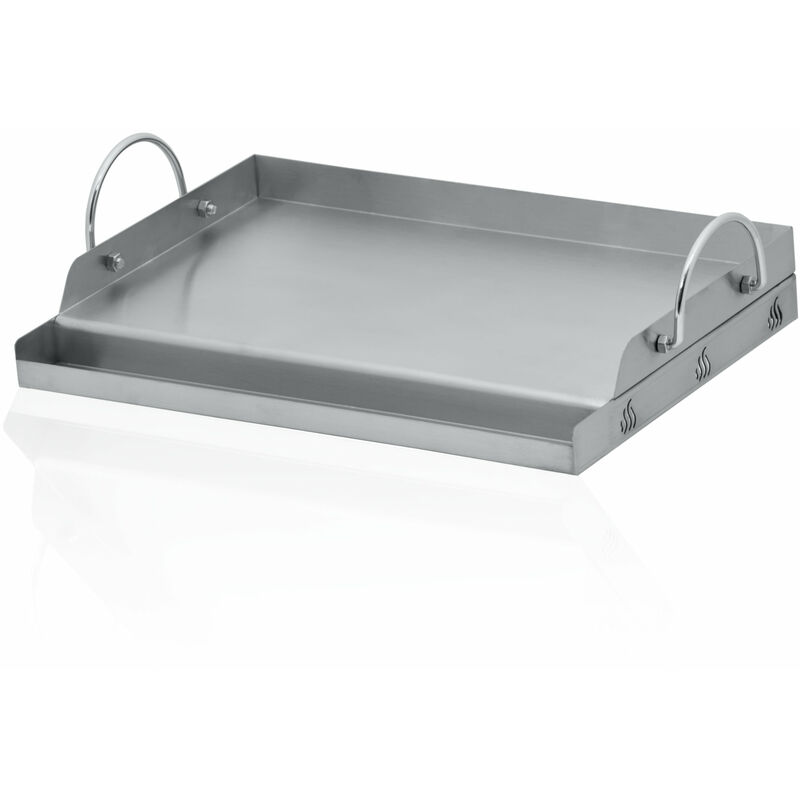foto del prodotto piastra per grigliare in acciaio inox 49,5 x 32 cm bbq plancha adatta per weber grill bbq toro