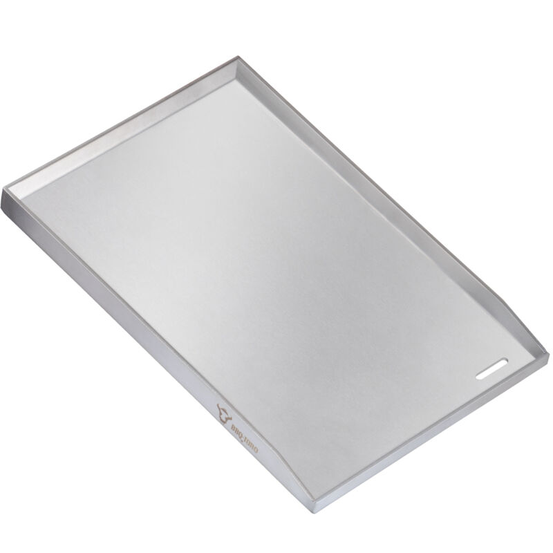 foto del prodotto piastra per grigliare in acciaio inox bbq toro 30 x 45 cm, plancha bbq smaltata, padella per grigliare, vassoio per grigliare