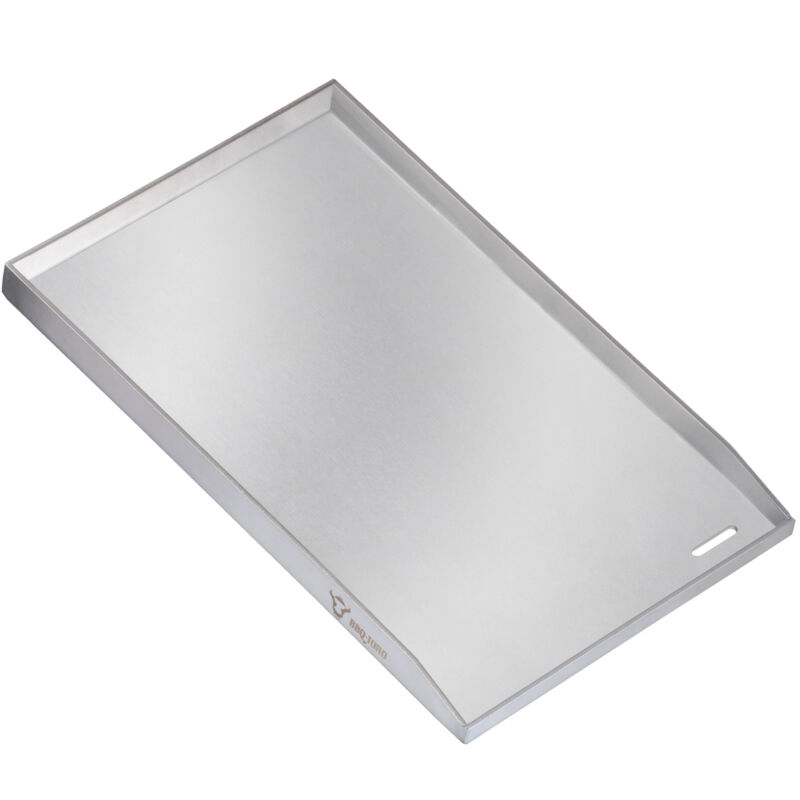 foto del prodotto piastra per grigliare in acciaio inox bbq toro, 32,5 x 49 cm, plancha bbq smaltata, padella per grigliare, vassoio per grigliare