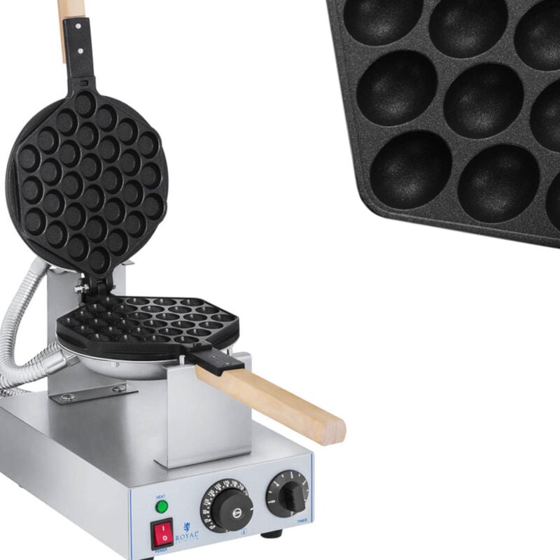 foto del prodotto piastra per waffle a bolle 1415w royal catering rcwm 1400 b