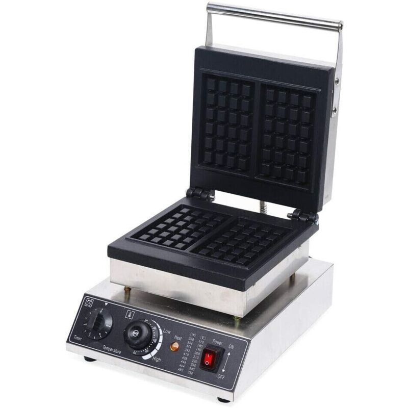 foto del prodotto piastra professionale per waffle con piastre da forno antiaderenti, macchina per waffle a cuore belga con alloggiamento in acciaio inox, 50 300 c