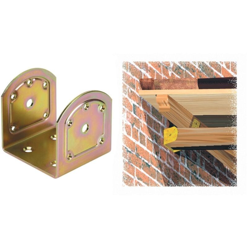 foto del prodotto piastra supporto ad u a parete 10 pz. per fissaggio travi legno mm.a70xb80xc46 salone