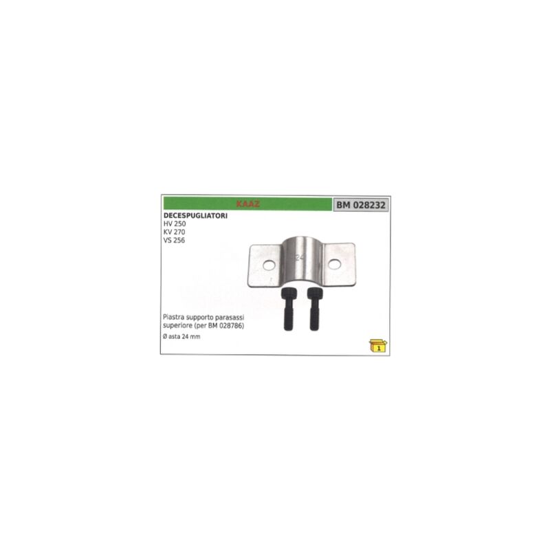 foto del prodotto piastra supporto parasassi superiore kaaz per decespugliatore hv250 asta 24 mm