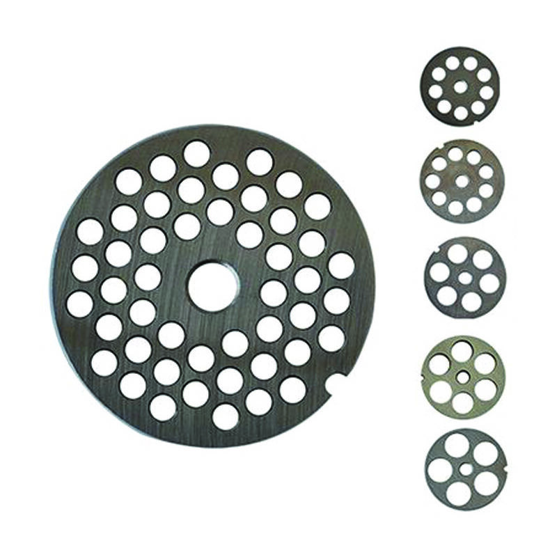 foto del prodotto piastre in acciaio al carbonio per tritacarne elettrici n 22 foro mm.8