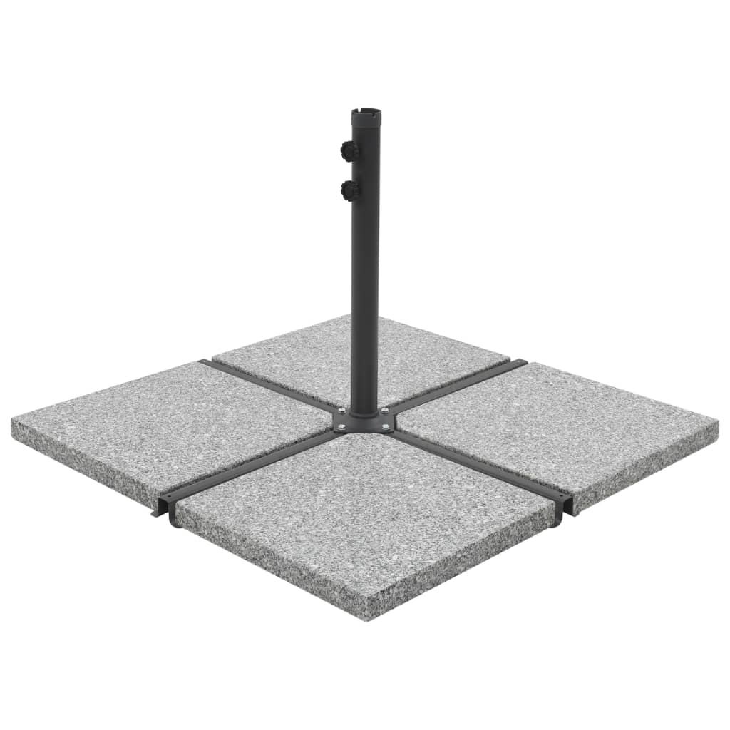 foto del prodotto piastre per parasole 4 pz in granito quadrato 100 kg grigio cod mxl 43465
