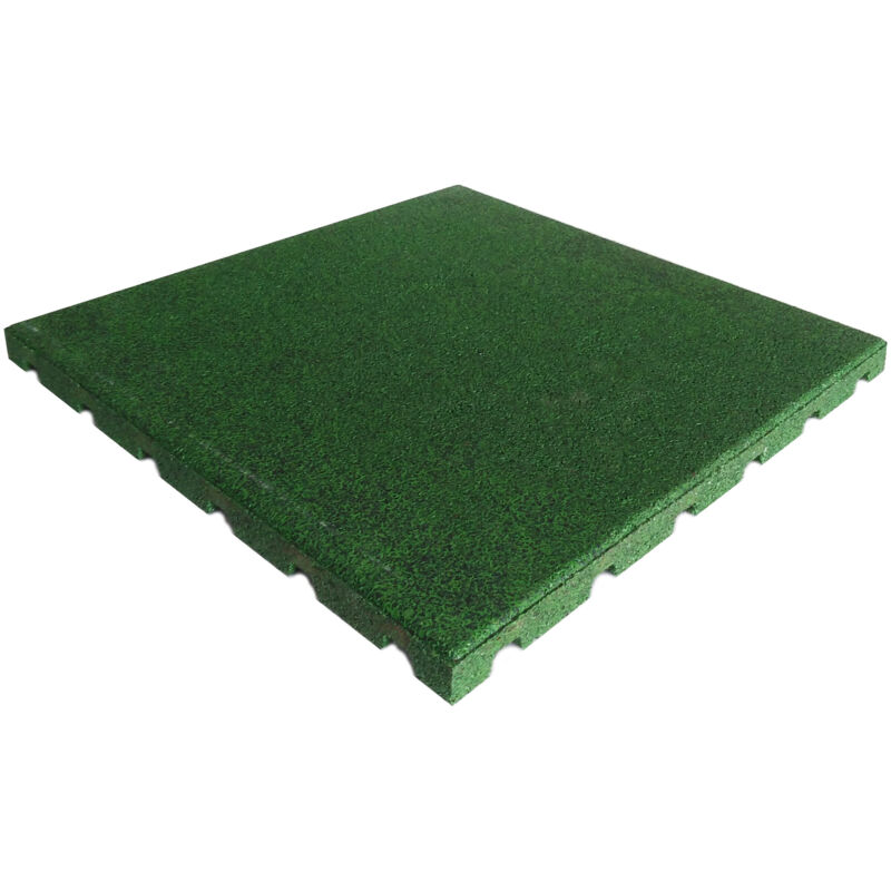 foto del prodotto piastrella anti trauma 40x40xh2.5cm verde in gomma