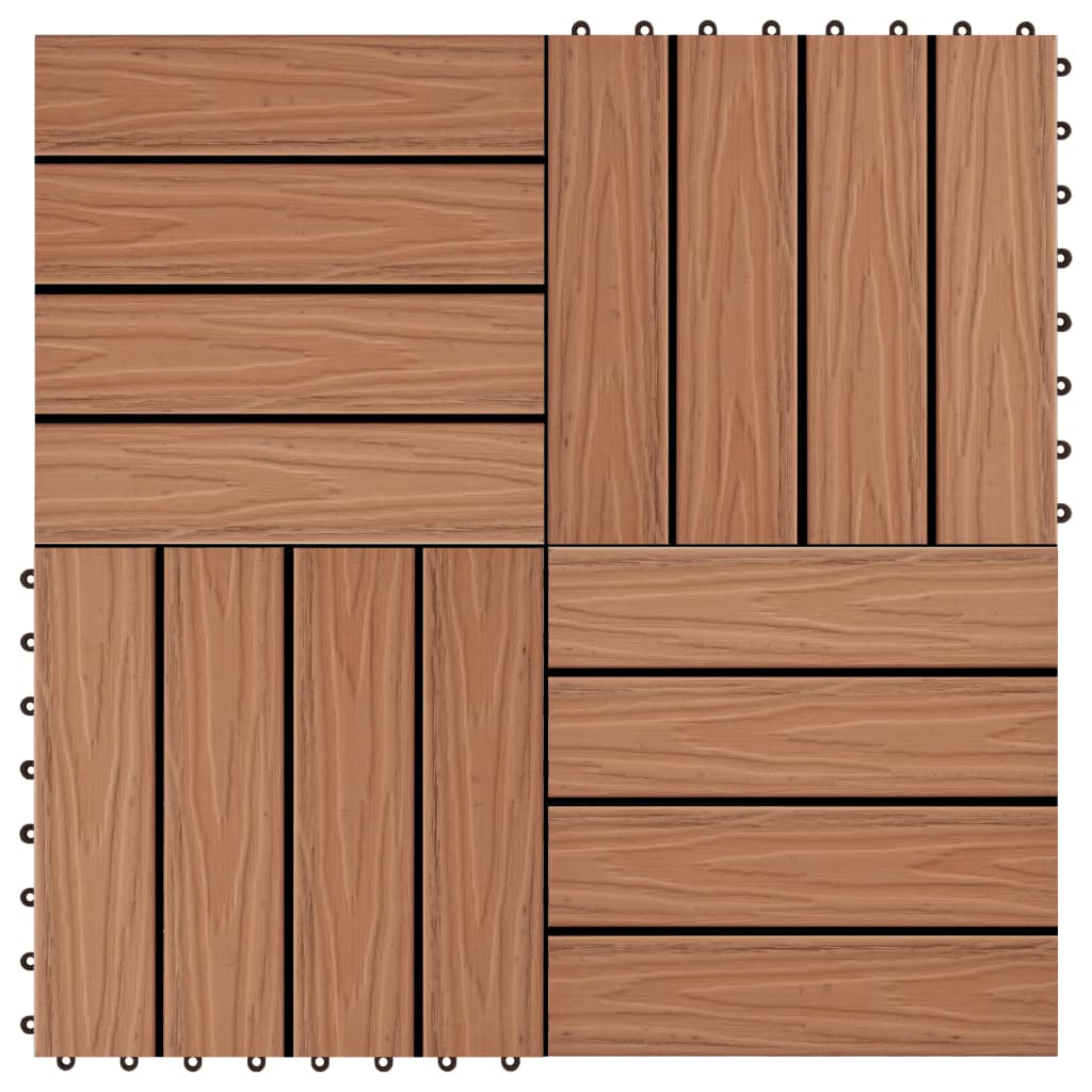 foto del prodotto piastrella decking in wpc 11 pz 30x30 cm 1 sqm marrone chiaro