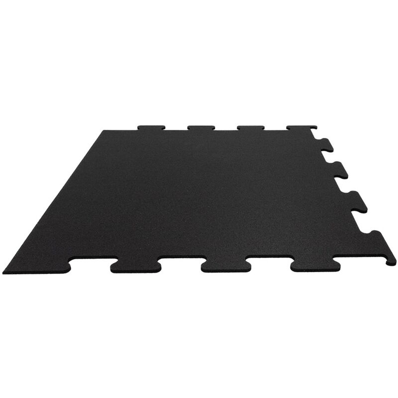 foto del prodotto piastrella puzzle per pavimenti sportivi 106x106cm 10mm nero pezzo laterale