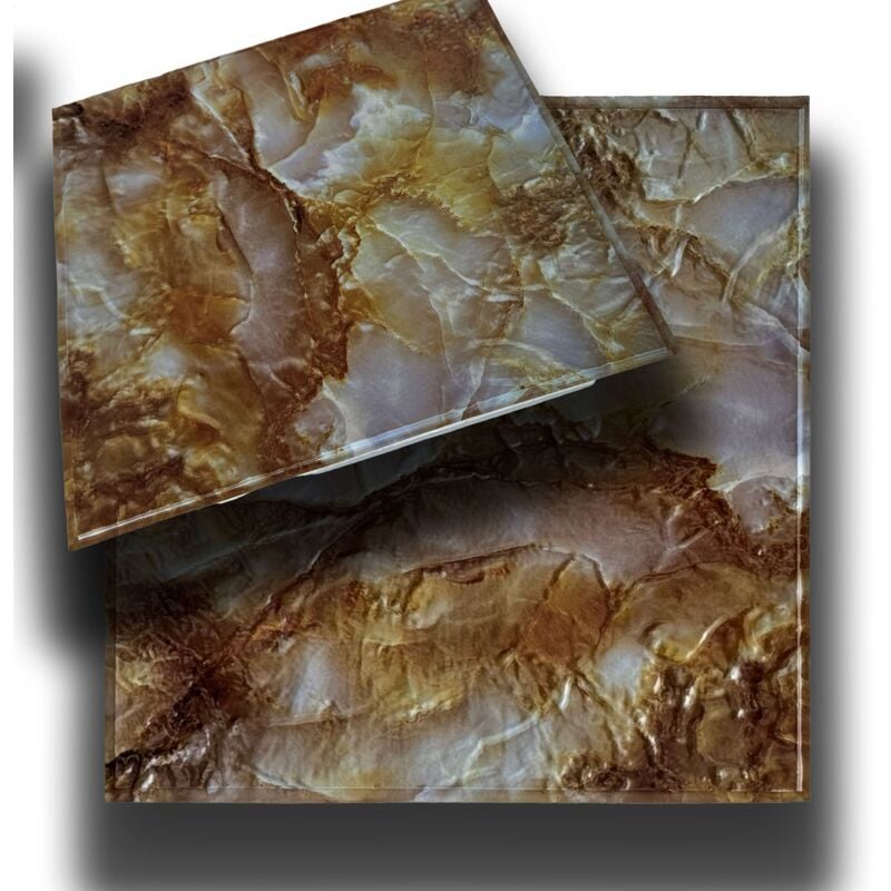 foto del prodotto piastrelle 3d a rilievo autoadesive in pvc 30x30cm pietra, mattoni, marmo. idrorepellenti pietra marmorea 30x30cm