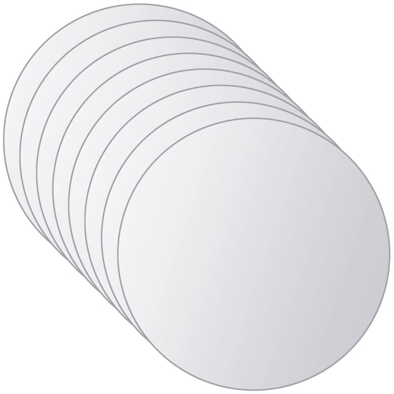 foto del prodotto piastrelle a specchio 16 pz rotonde in vetro vidaxl