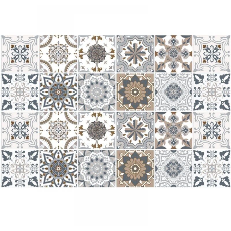 foto del prodotto piastrelle adesive 10x10 stile industriale paraschizzi adesivo per cucina mattoni, 24 pezzi adesivi murali bagno cucina piastrelle adesive da parete