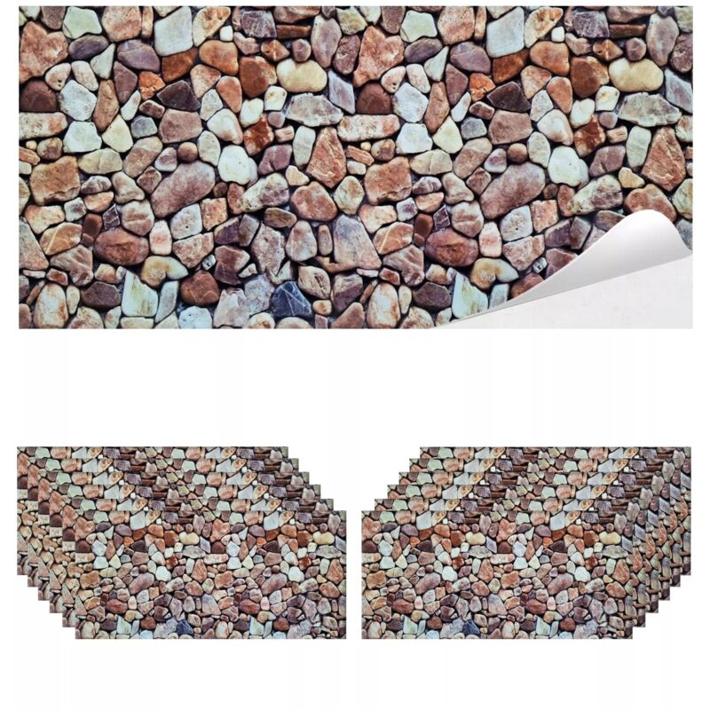 foto del prodotto piastrelle adesive in pvc impermeabili effetto marmo per interni, rinnova cucina e bagno, facile applicazione, resistente all acqua e allo sporco,