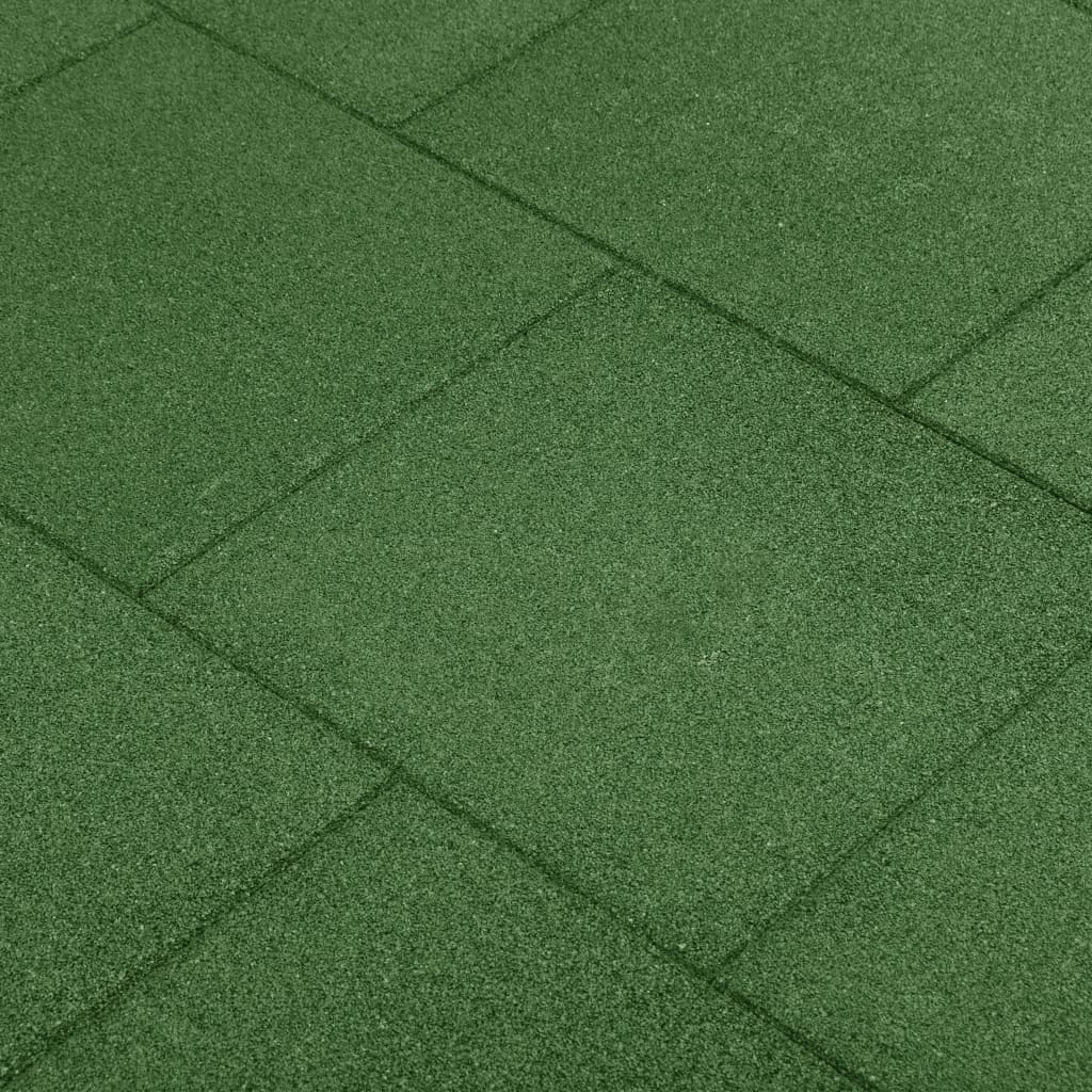 foto del prodotto piastrelle anticaduta 18 pz in gomma 50x50x3 cm verde cod mxl 49954