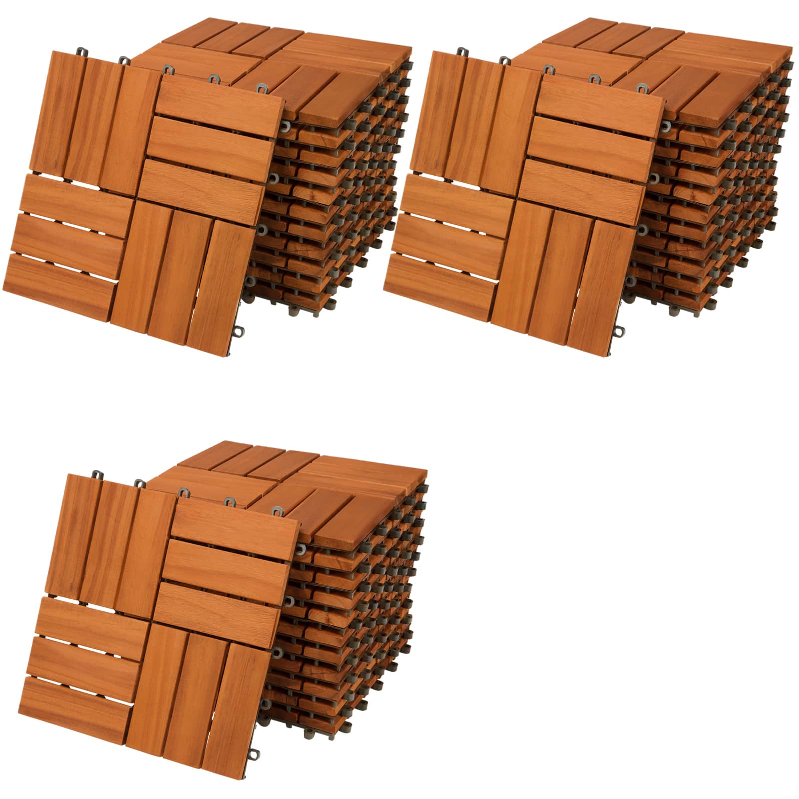 foto del prodotto piastrelle da giardino set 33 pz mosaico acacia 30x30cm