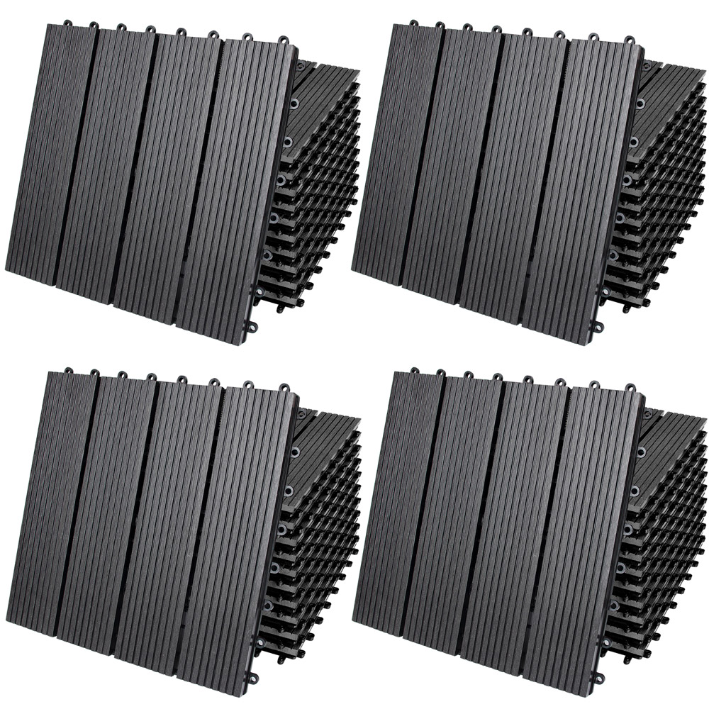 foto del prodotto piastrelle da giardino set da 44 antracite wpc 30x30cm