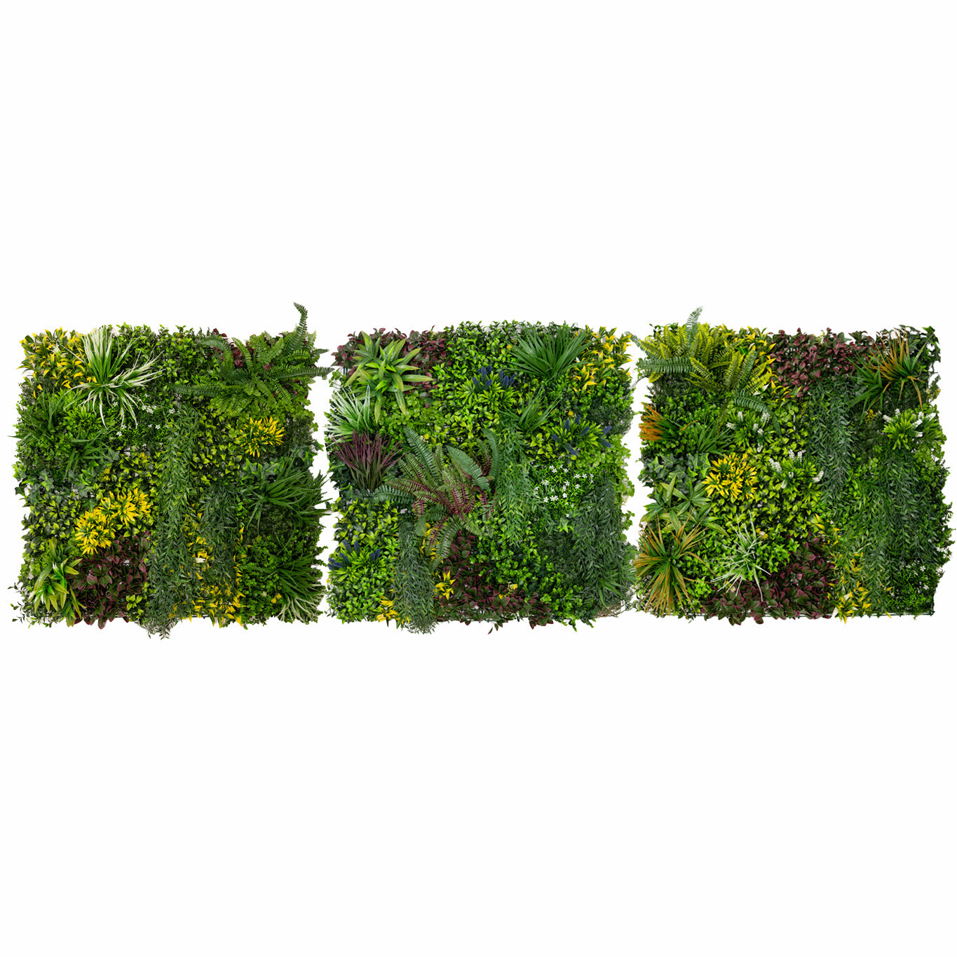 foto del prodotto piastrelle da parete con piante artificiali 1m x 1m 3pz pannello erba cassia per giardino e arredo casa