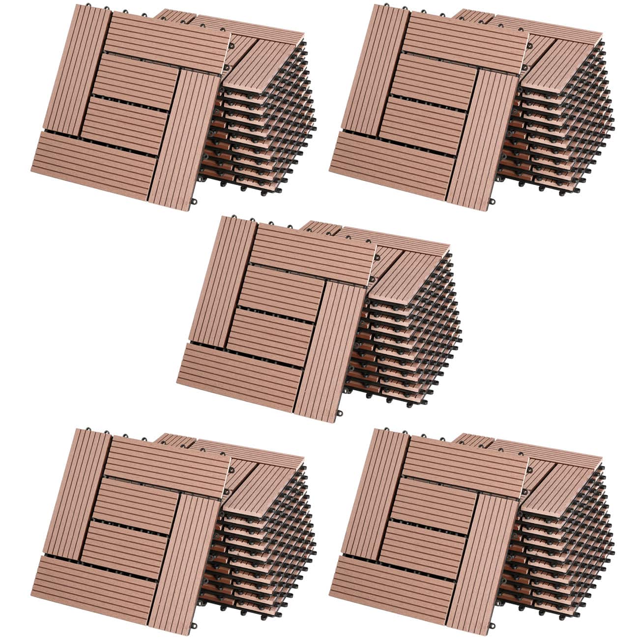 foto del prodotto piastrelle giardino set 55pz mosaico terracotta 30x30cm