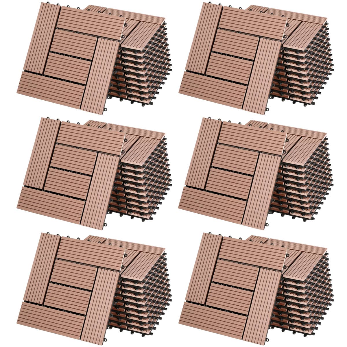 foto del prodotto piastrelle giardino set 66pz mosaico terracotta 30x30cm