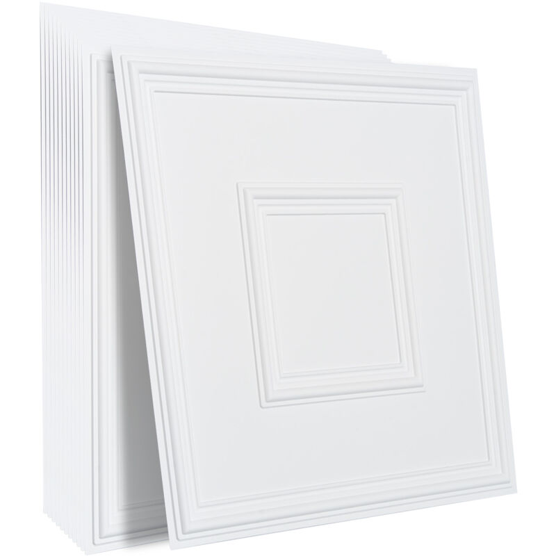 foto del prodotto piastrelle per controsoffitti, confezione da 12 pezzi da 24 x 24 pollici, piastrelle per controsoffitti in pvc di alta qualit , facile