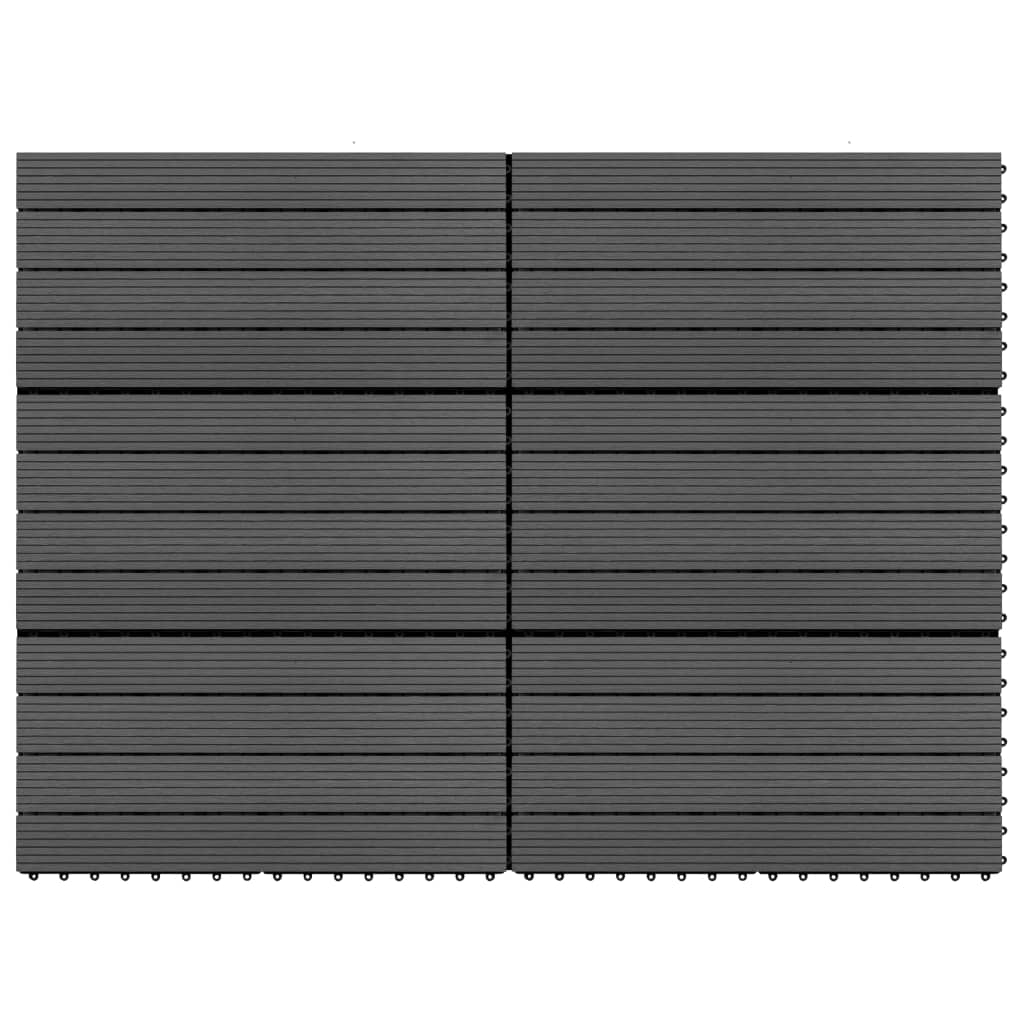 foto del prodotto piastrelle per decking in wpc 6 pz 60x30 cm 1,08 m nere