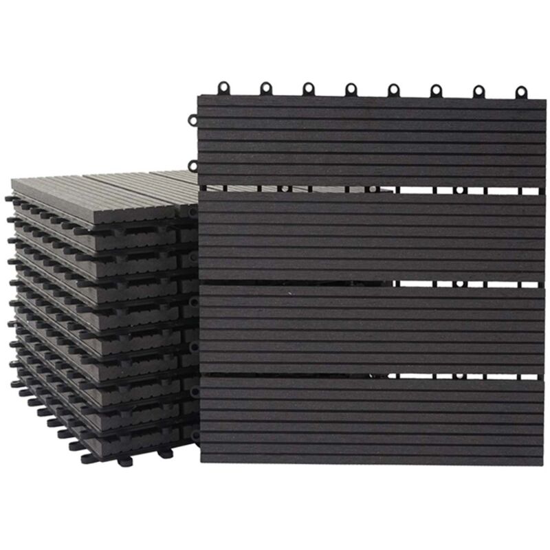 foto del prodotto piastrelle premio pavimentazione da esterno rhone t831 wpc 30x30cm 11 pezzi 1mq antracite lineare