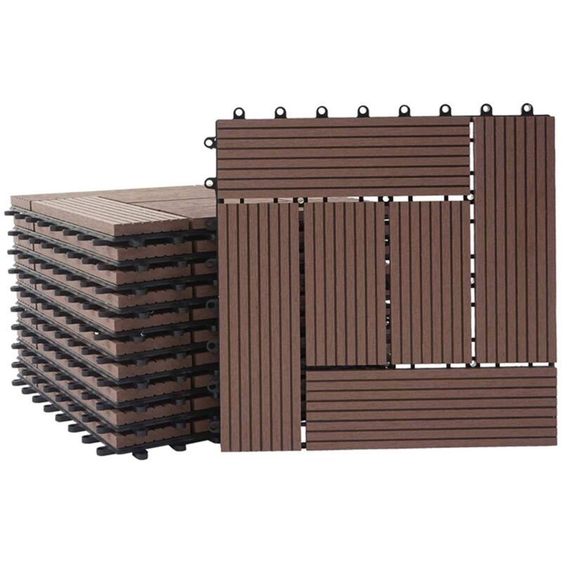 foto del prodotto piastrelle premio pavimentazione da esterno rhone t831 wpc 30x30cm 11 pezzi 1mq marrone incrociato