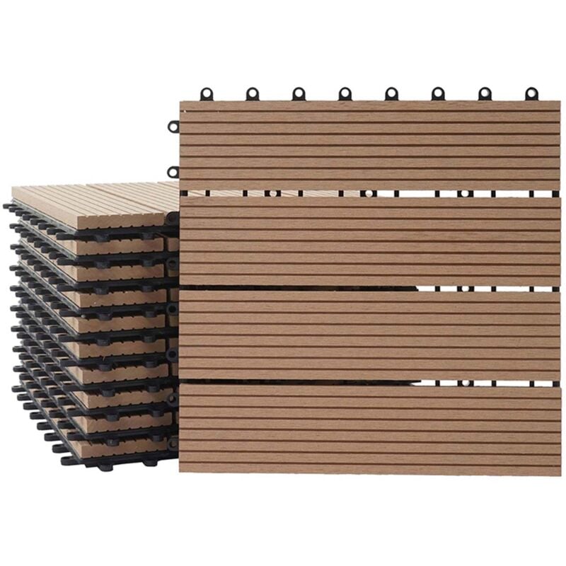 foto del prodotto piastrelle premio pavimentazione da esterno rhone t831 wpc 30x30cm 11 pezzi 1mq teak lineare