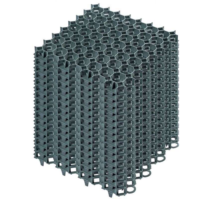 foto del prodotto piastrelle stabilizzatrici in plastica 50 cm, stabilizzatori per ghiaia, piastrelle per erba per giardini, griglie per prato verde, confezione da