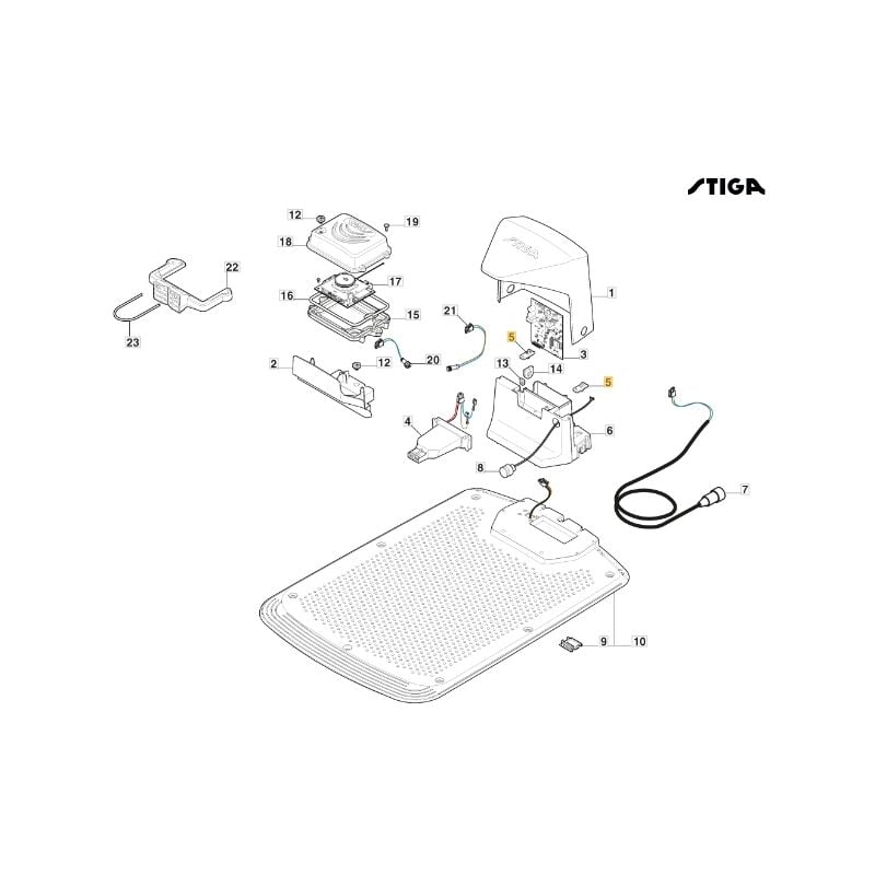 foto del prodotto piastrina contatti filo robot rasaerba modelli a1000 originale stiga 381005269 0