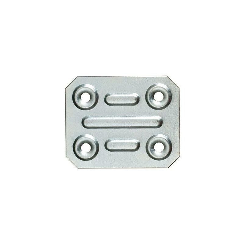 foto del prodotto piastrina di giunzione in acciaio zincato 40 x 50 mm.