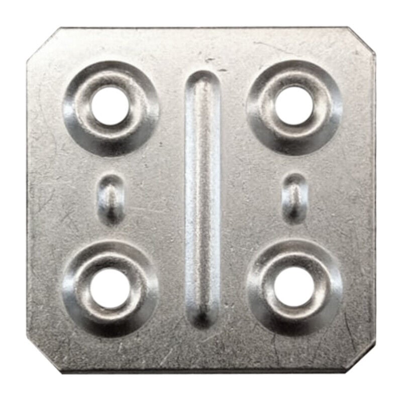 foto del prodotto piastrina quadra zincata cm.4x4. prezzo per 1 pezzo.