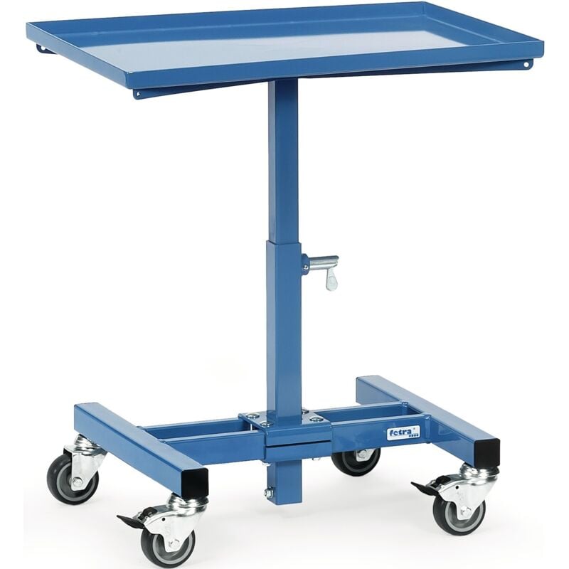foto del prodotto piattaforma di carico del supporto materiale l605xw405mm altezza regolabile 524 774mm mobile blu brillante