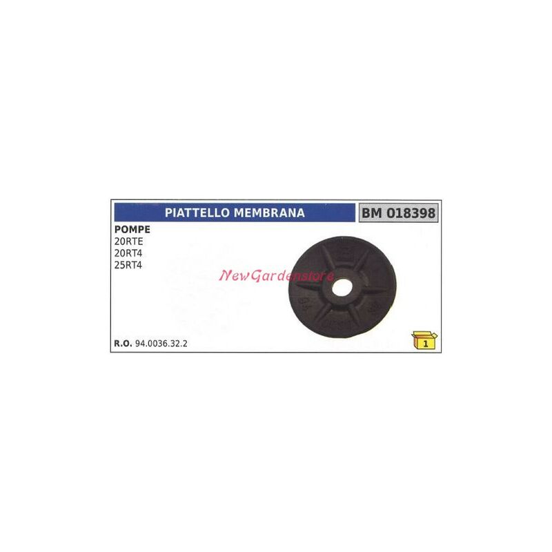 foto del prodotto piattello membrana universale pompa bertolini 20rte 20rt4 25rt4 018398