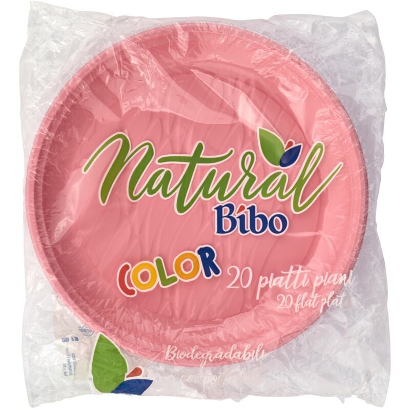 foto del prodotto piatti piani bioplastic diametro 21,5 cm 20 pezzi in colorazione rosa maury s