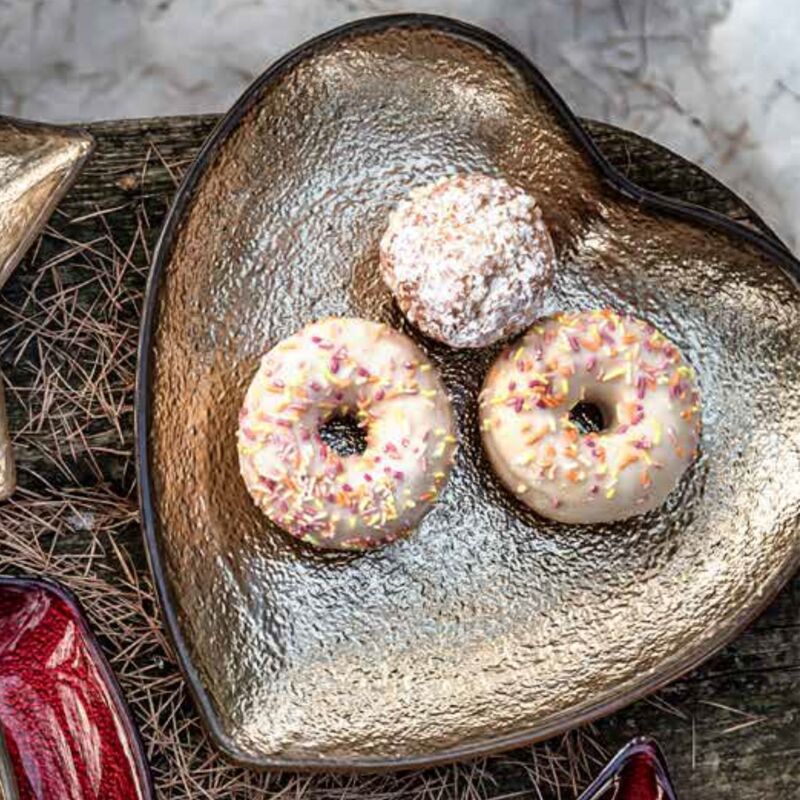 foto del prodotto piatto cuore oro in vetro