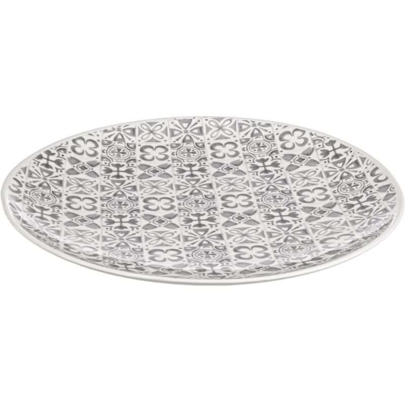 foto del prodotto piatto decorativo ares grigio in ceramica