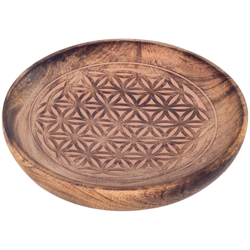 foto del prodotto piatto di decorazione piatto rotondo 2x16x16 cm marrone 24040 signes grimalt