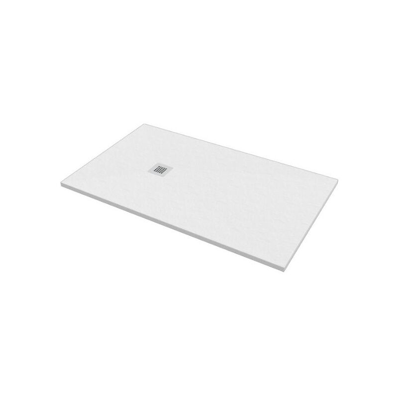 foto del prodotto piatto doccia 100x150 h.2,8 in marmo resina effetto pietra bianco