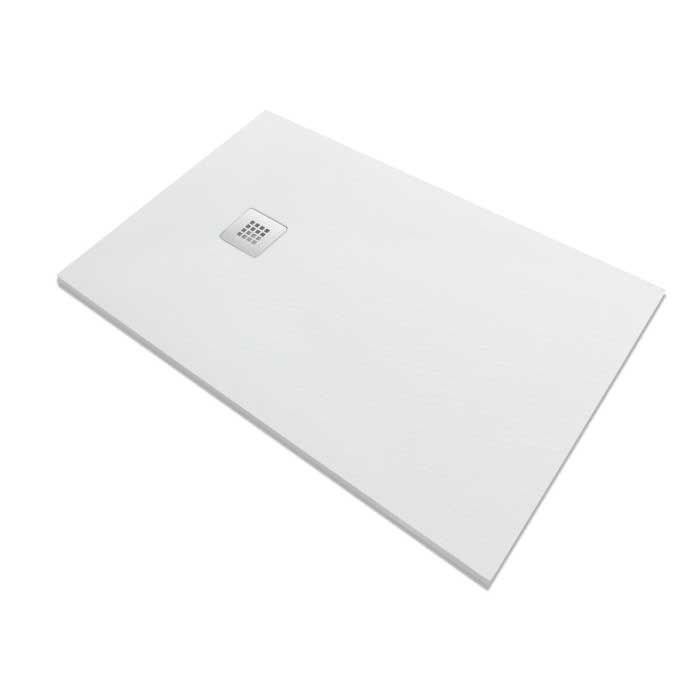 foto del prodotto piatto doccia 140x70 cm effetto pietra marmoresina easystone riducibile kenya bianco