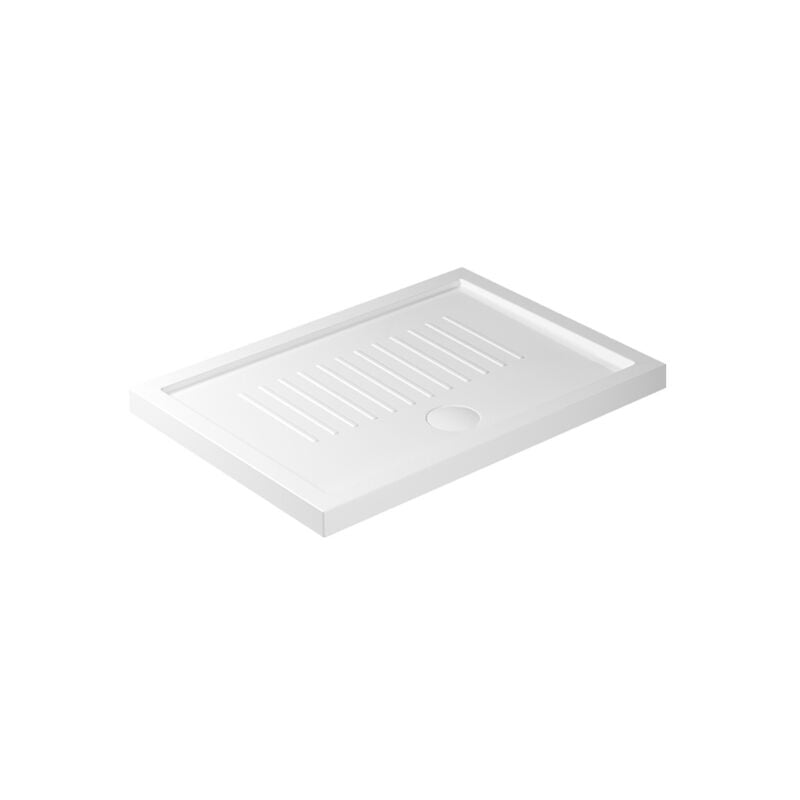 foto del prodotto piatto doccia 70x100 h.6 in ceramica bianco lucido flat di