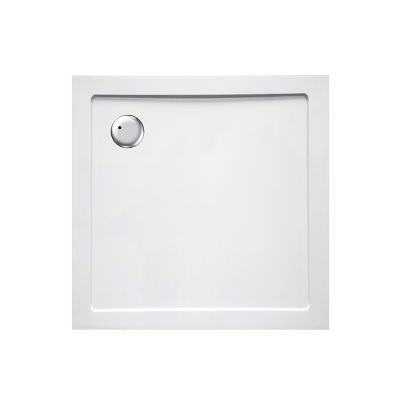 foto del prodotto piatto doccia 76x76 cm quadrato ribassato easyflat resina h3.5 cm monaco bianco