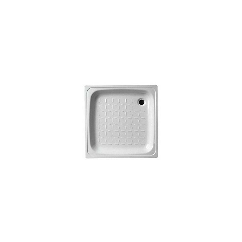 foto del prodotto piatto doccia 80x80 cm in acciaio bianco